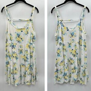 TORRID pastel woman midi summer cheerful floral cottagecore dress 1X